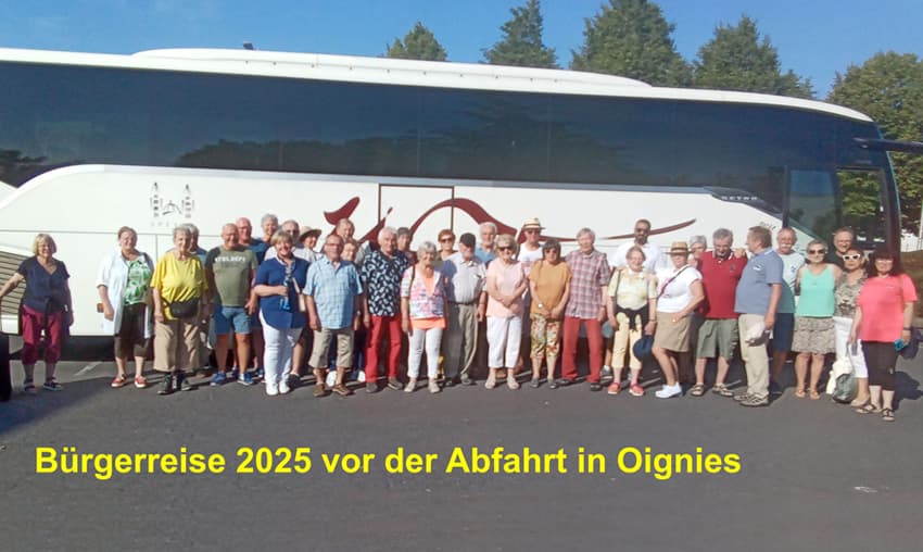 Bürgerreise 2025 vor der Abreise