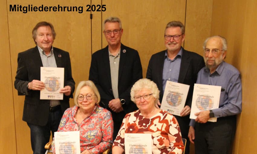 Mitgliederversammlung 2025 Ehrung 25 Jahre Mitgliedschaft